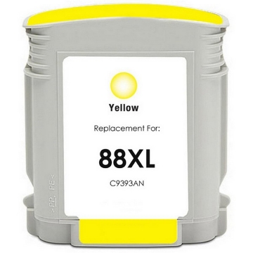 Picture of Compatible C9393AN (HP 88XL) High Yield Yellow Inkjet Cartridge (1540 Yield)