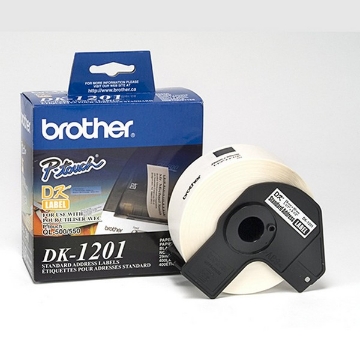 Picture of Brother DK-1201 1.4" x 3.5" / 38mm x 90.3mm Die-cut Large White Paper Address Labels (400 pcs)