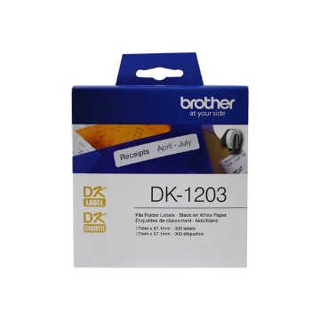 Picture of Brother DK-1203 DK1203) Die-cut File Folder Labels (0.66" x 3.4" / 17mm x 87.1mm) (300 pcs)