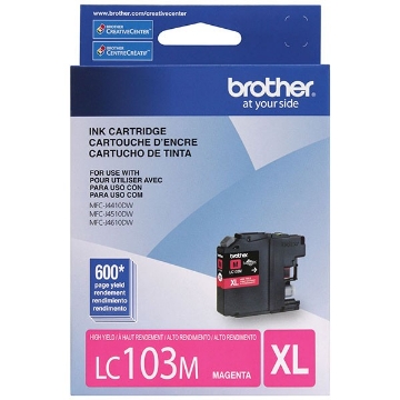 Picture of Brother LC-103M High Yield Magenta InkJet Ink (600 Yield)
