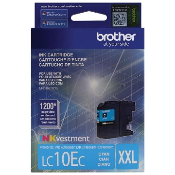 Picture of Brother LC-10EC Super High Yield Cyan Inkjet Cartridge (1200 Yield)
