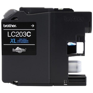 Picture of Brother LC-203C High Yield Cyan Inkjet Cartridge (550 Yield)