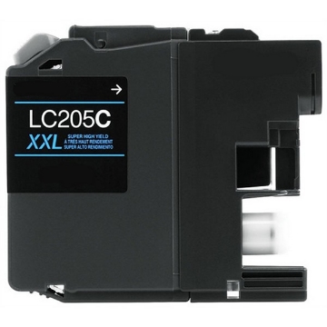 Picture of Compatible LC-205C (LC-205CXXLC) Super High Yield Cyan Inkjet Cartridge (1200 Yield)