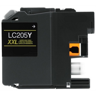 Picture of Compatible LC-205Y (LC-205YXXLY) Super High Yield Yellow Inkjet Cartridge (1200 Yield)