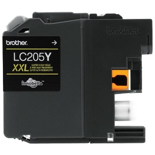 Picture of Brother LC-205Y (LC-205YXXLY) Super High Yield Yellow Inkjet Cartridge (1200 Yield)