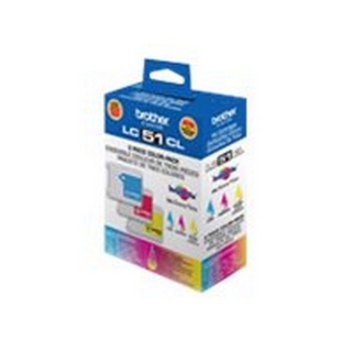 Picture of Brother LC-513PKS (LC-51C, LC-51M, LC-51Y) Cyan, Magenta, Yellow Ink Cartridges (3 pack) (3 x 400)