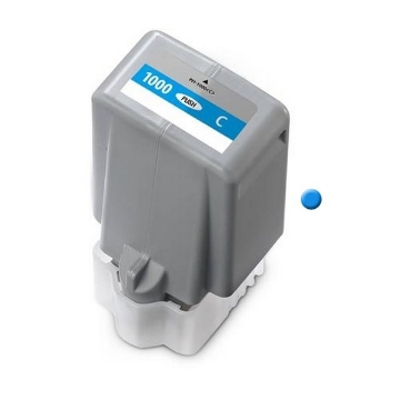 Picture of Compatible PFI-1000C (0547C002) Cyan Pigment Ink Cartridge (80 ml)