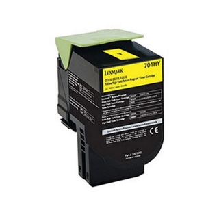 Picture of Compatible 70C1HY0 (Lexmark #701HY) High Yield Yellow Toner Cartridge (3000 Yield)