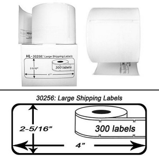 Picture of Compatible 30256 Black on White Large Shipping Labels (2.3" x 4" ) (1000 pcs)